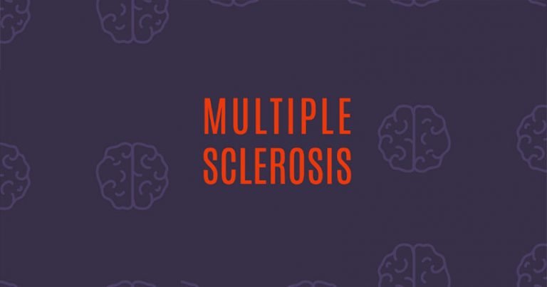 Graphic of the worlds 'Multiple Sclerosis' on a tablet screen