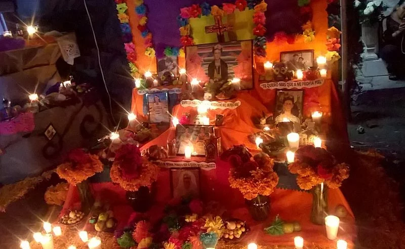 Day of the Dead altar to Frida Kahlo