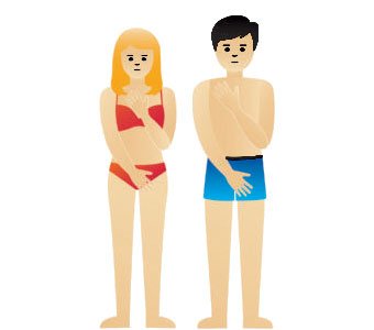 Illustration of two young people feeling uncomfortable.