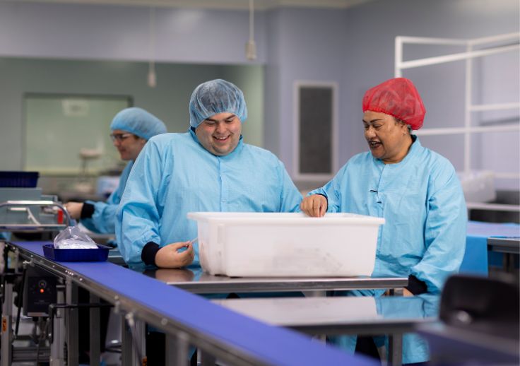 Aruma supported employees working at the Medical Packs facility in Lambton, NSW.